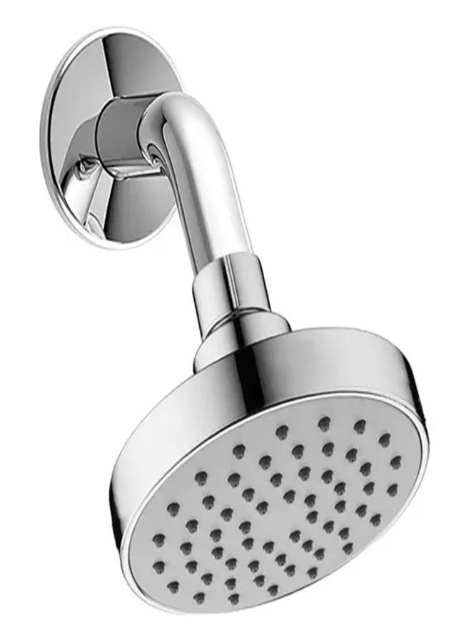 JAGGER JAG369 Rain Shower Head [ 4" Inch ] with Shower Arm [ 9" Inch ], Lauxury Bathroom Celing Shower, With Teflon Tape And Wall Flange (ROUND ABS [ BELL ]) - Image 1
